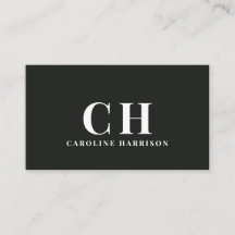 Minimaler Beruflicher Monogramm-Schwarz