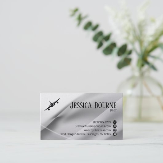 Minimaler Beruflicher QR-Code Pilotprogramm für we Visitenkarte (Stehend Vorderseite)