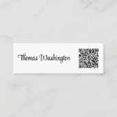 Minimaler Beruflicher QR-Code Stilvolles Skript Mini Visitenkarte (Vorderseite)