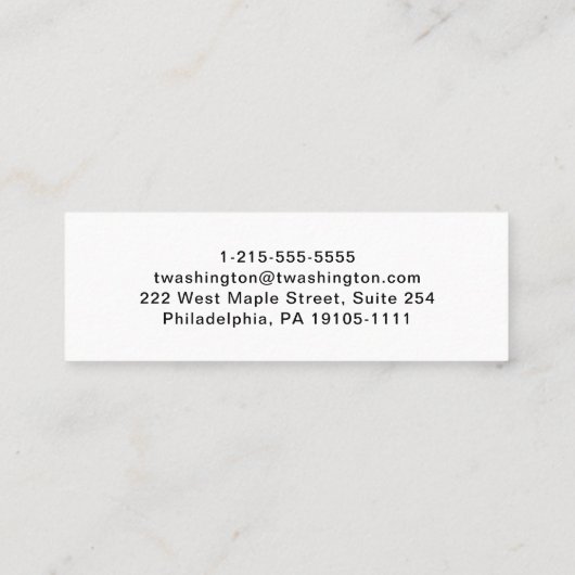 Minimaler Beruflicher QR-Code Stilvolles Skript Mini Visitenkarte (Rückseite)