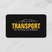 Minimaler Beruflicher Transport Gelber Taxi Schwar Visitenkarte (Vorderseite)
