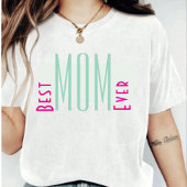Minimaler Best Mama Typografy T - Shirt