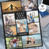 Minimaler BEST VATER EVER FotoCollage Personalisie Fleecedecke