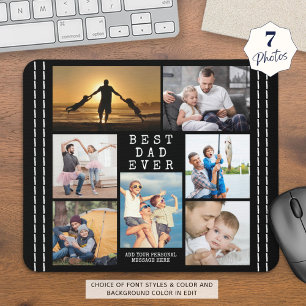 Minimaler BESTER VATER ALLEZEIT Foto-Collage Perso Mousepad