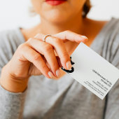 Minimaler Black Cat Peeking Pet Care Service Visitenkarte