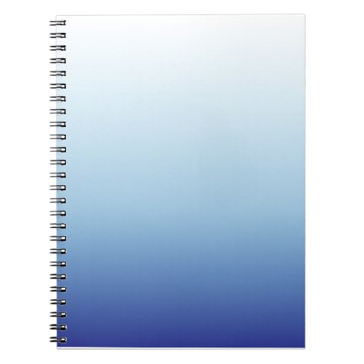 Minimaler blauer Farbverlauf-Hintergrund Notizblock (Vorderseite)