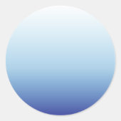 Minimaler blauer Farbverlauf-Hintergrund Runder Aufkleber (Vorderseite)