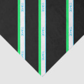 Minimaler blauer grüner schwarzer Streifen Japan T Seidenpapier (Ausschnitt)