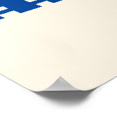 Minimaler Blaues Cottage Poster (Ecke)