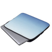 Minimaler Blauverlauf-Hintergrund Laptopschutzhülle (Vorne Knopf)