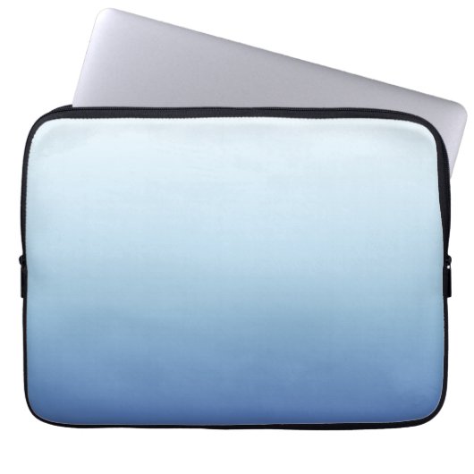 Minimaler Blauverlauf-Hintergrund Laptopschutzhülle (Vorderseite)