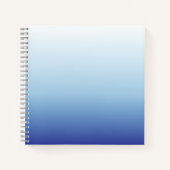 Minimaler Blauverlauf-Hintergrund Notizblock (Vorderseite)