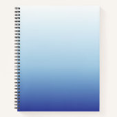 Minimaler Blauverlauf-Hintergrund Notizblock (Vorderseite)