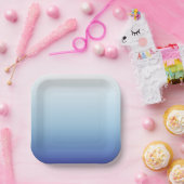 Minimaler Blauverlauf-Hintergrund Pappteller (Party)