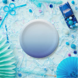 Minimaler Blauverlauf-Hintergrund Pappteller