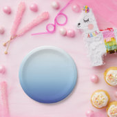 Minimaler Blauverlauf-Hintergrund Pappteller (Party)
