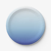 Minimaler Blauverlauf-Hintergrund Pappteller (Vorderseite)