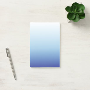 Minimaler Blauverlauf-Hintergrund Post-it Klebezettel