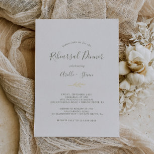 Minimaler Bleibelag   Olive Green Probe Dinner Folieneinladung