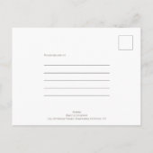 Minimaler Bleistift in Braunkohle Save the Date Ankündigungspostkarte (Rückseite)