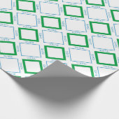 Minimaler Blue Green Medium Diamond japanischer Te Geschenkpapier (Ecke)