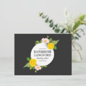 Minimaler Blumenstrauß-Salon Schwarzes Geschenkgut (Stehend Vorderseite)