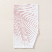 Minimaler Blush Pink Palm Leaf Traum #1 #tropical Badhandtuch Set (Handtuch)