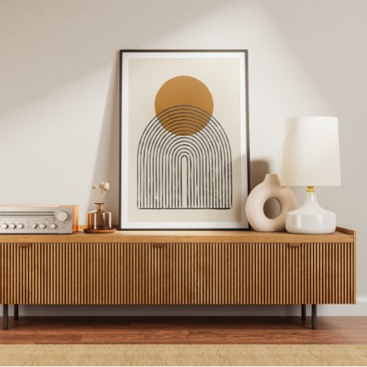 Minimaler Bogen aus dem Mittelalter Poster