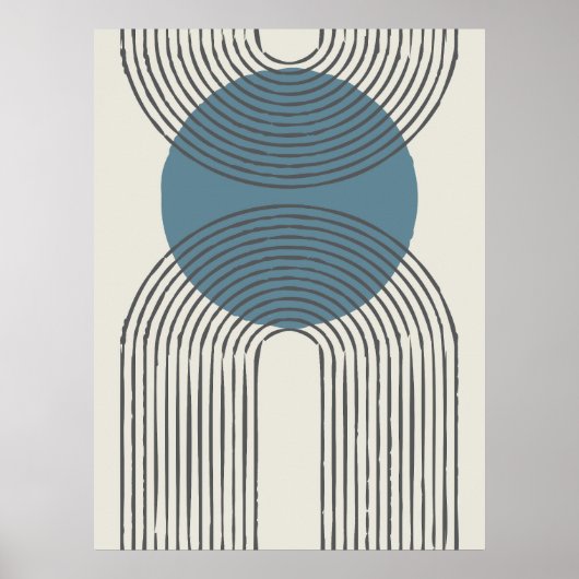 Minimaler Bogen aus der Mitte des Jahrhunderts mit Poster (Vorne)