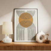 Minimaler Bogen aus der Mitte des Jahrhunderts mit Poster