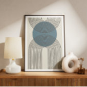 Minimaler Bogen aus der Mitte des Jahrhunderts mit Poster