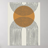 Minimaler Bogen aus der Mitte des Jahrhunderts mit Poster (Vorne)