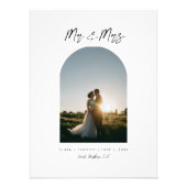 Minimaler Bogen Foto Custom Herr und Frau Poster (Vorne)