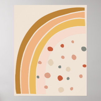 Minimaler Bohemian Style Regenbogen Poster