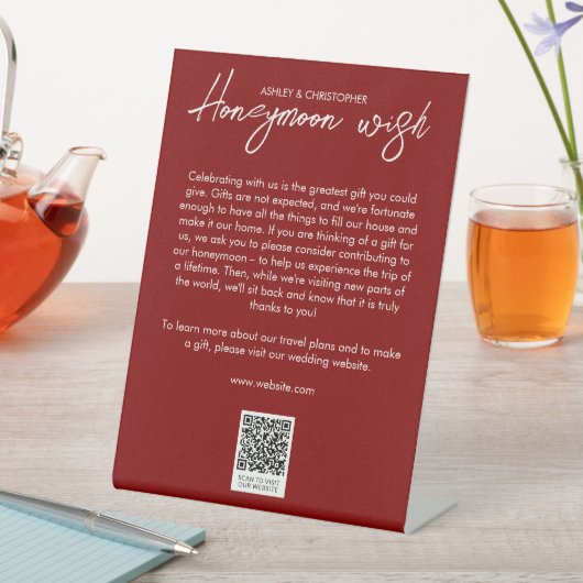 Minimaler Botanischer Blumenfonds Ruby Red Honeymo Sockelschild (In Situ)