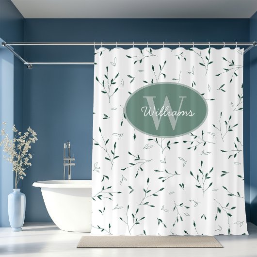 Minimaler Botanischer Duschvorhang für kundenspezi