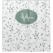 Minimaler Botanischer Duschvorhang für kundenspezi (Vorderseite)
