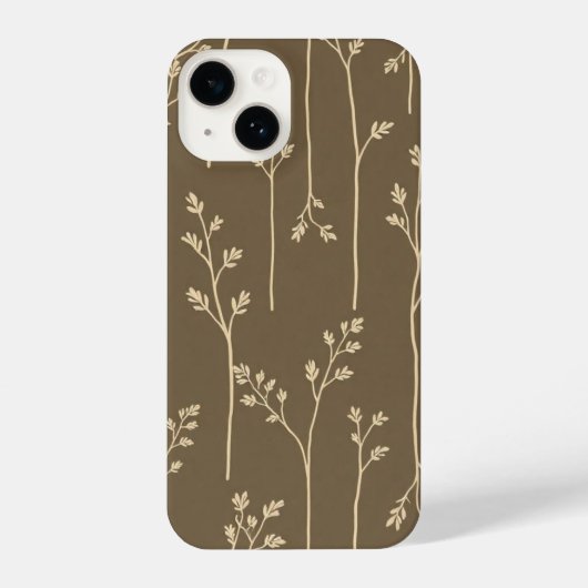 Minimaler botanischer Fall iPhone Hülle (Rückseite)