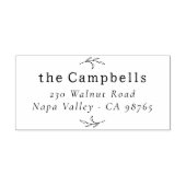 Minimaler botanischer Familienname und Rücksendead Gummistempel (Prägung)