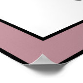 Minimaler botanischer Leaf Line Art Mauve Pum Gren Poster (Ecke)