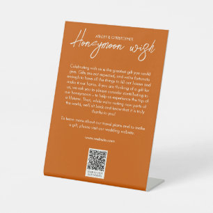 Minimaler Botanischer Orangenfliegenfonds Sockelschild