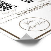 Minimaler brauner 2 QR-Code für Geschäftsscanner z Poster (Ecke)