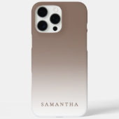 Minimaler brauner Gradient moderner klassischer pe Case-Mate iPhone Hülle (Rückseite)