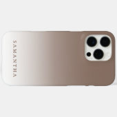 Minimaler brauner Gradient moderner klassischer pe Case-Mate iPhone Hülle (Rückseite (Horizontal))