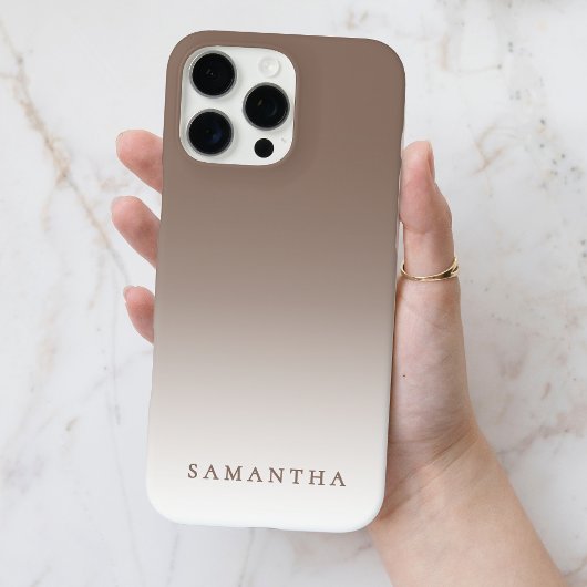 Minimaler brauner Gradient moderner klassischer pe Case-Mate iPhone Hülle
