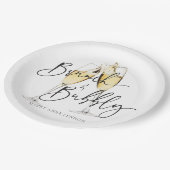 Minimaler Bridal Brunch und Bubbly Pappteller (Schrägansicht)