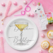 Minimaler Bridal Brunch und Party mit Bläschen Pappteller (Party)
