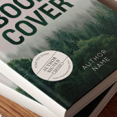 Minimaler Buchsignatur-Sticker der Author Signed E Runder Aufkleber