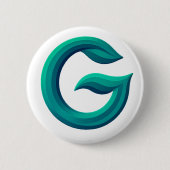 Minimaler Buchstabe G Knopf | Modernes Initial-Abz Button (Vorderseite)