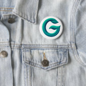 Minimaler Buchstabe G Knopf | Modernes Initial-Abz Button (Beispiel)